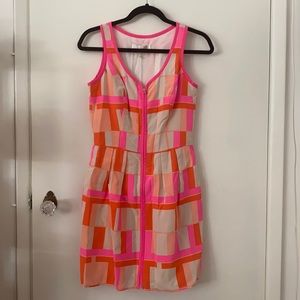 Amanda Uprichard Pink Zip-Up Dress